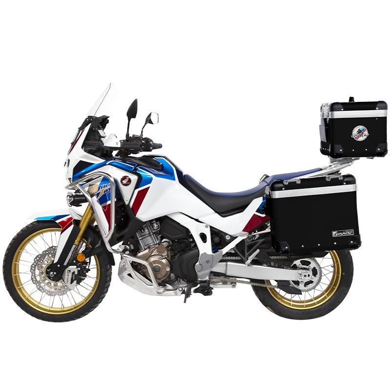 不锈钢银色上下护杠-zing款铝镁合金三箱-黑色