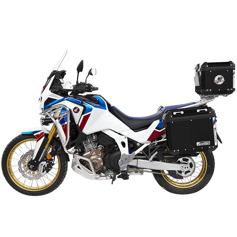 不锈钢银色上下护杠-经典款铝镁合金三箱-黑色